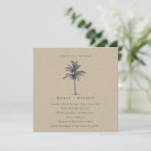 Palm Tree Marine Kraft Couples Invitation de douch (Debout devant)