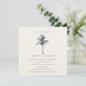 Palm Tree Marine Kraft Couples Invitation de douch (Debout devant)