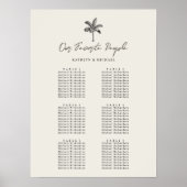 Palm Tree minimaliste Mariage 6 Tableau de sièges (Devant)