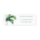 Palm Tree Moving Coastal Return-adres Etiket (Voorkant)