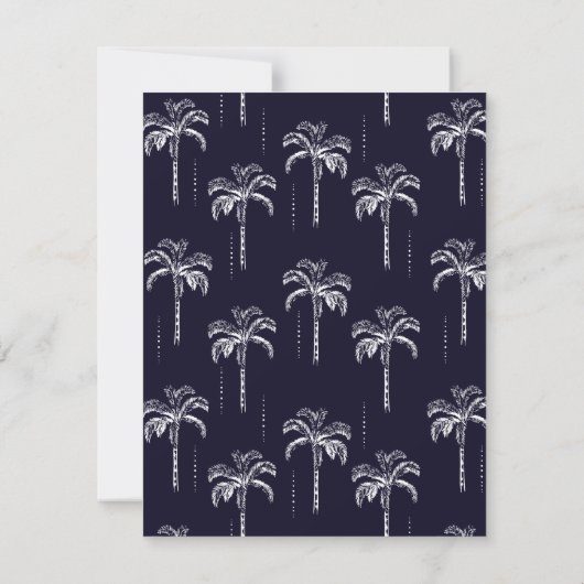 Palm Tree Moving Faire-part moderne (Dos)
