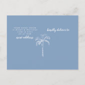 Palm Tree Moving Faire-part moderne (Dos)
