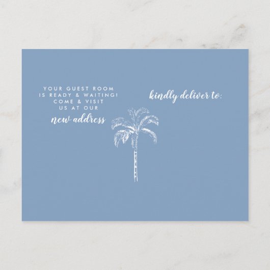Palm Tree Moving Faire-part moderne (Dos)