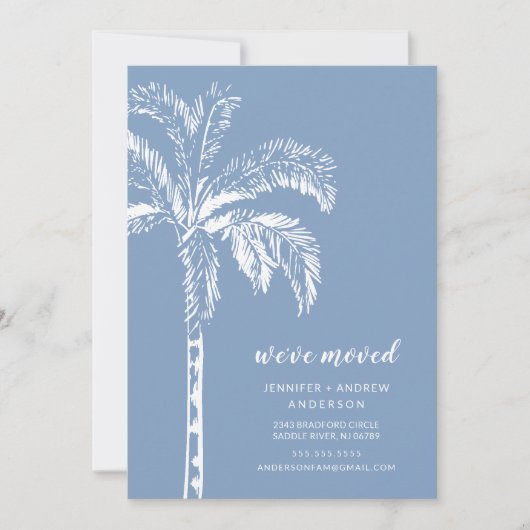 Palm Tree Moving Faire-part moderne (Devant)