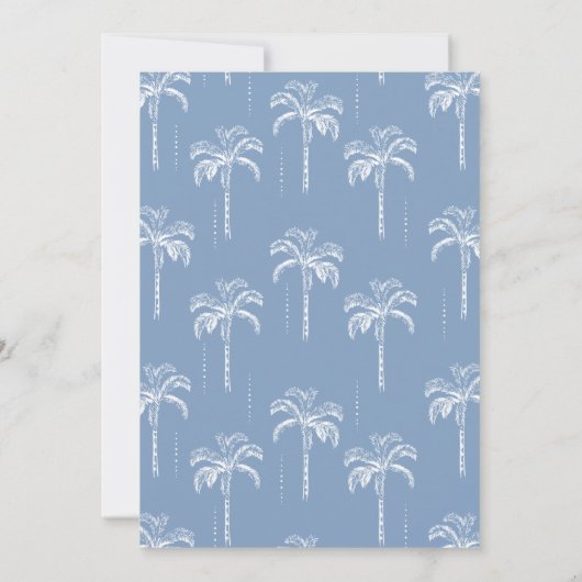 Palm Tree Moving Faire-part moderne (Dos)