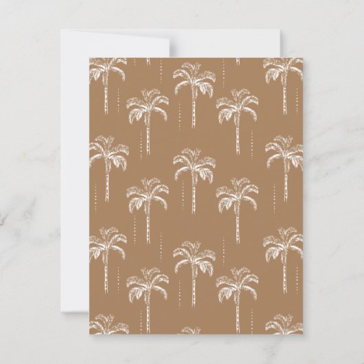 Palm Tree Moving Faire-part moderne (Dos)