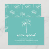 Palm Tree Moving Faire-part moderne (Devant / Derrière)