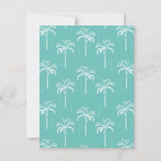 Palm Tree Moving Faire-part moderne (Dos)