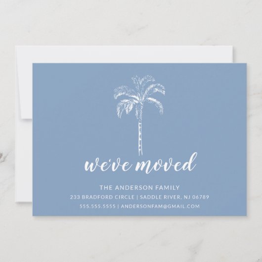 Palm Tree Moving Faire-part moderne (Devant)