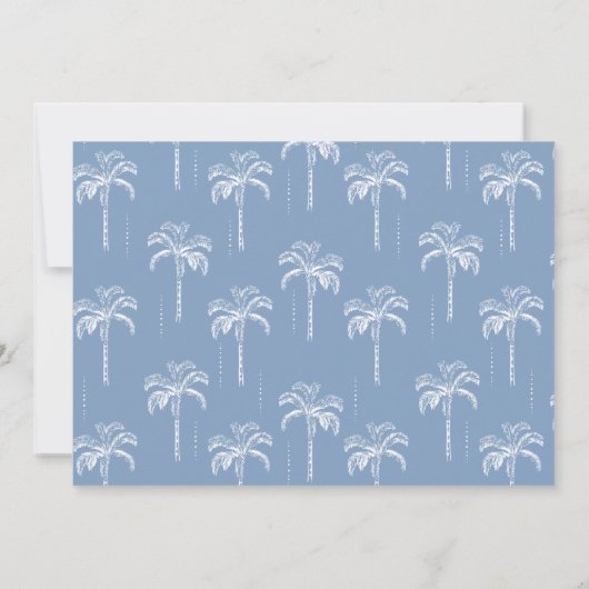 Palm Tree Moving Faire-part moderne (Dos)