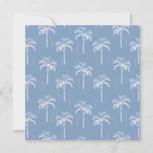 Palm Tree Moving Faire-part moderne (Dos)