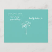 Palm Tree Moving Faire-part moderne (Dos)