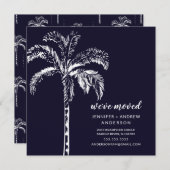 Palm Tree Moving Faire-part moderne (Devant / Derrière)