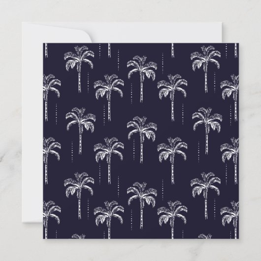 Palm Tree Moving Faire-part moderne (Dos)