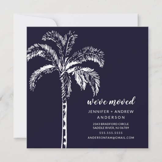 Palm Tree Moving Faire-part moderne (Devant)