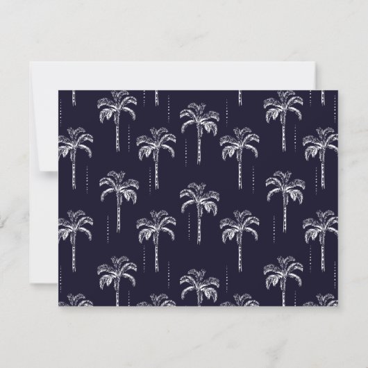 Palm Tree Moving Faire-part moderne (Dos)