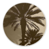 PALM TREE NEUTRAL CABINET KNOB KERAMISCHE KNOP (Voorkant)
