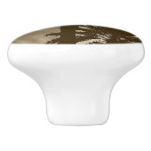 PALM TREE NEUTRAL CABINET KNOB KERAMISCHE KNOP (Zijkant)