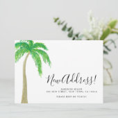 Palm Tree New Address Moving Aankondiging (Staand voorkant)