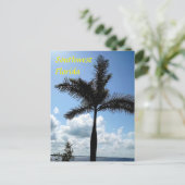 Palm Tree nuages Southwest florida Carte postale (Debout devant)