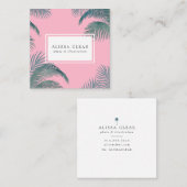 Palm Tree Orned Boho-Chic Carte de visite (Devant / Derrière)