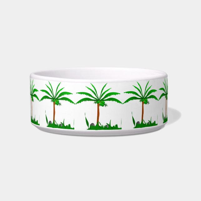Palm Tree Pet Bowl Voerbakje (Voorkant)