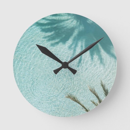 Palm Tree Pool Dream #2 #wall #art  Ronde Klok (Voorkant)