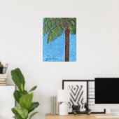 Palm Tree-Poster van Julia Hanna Poster (Thuiskantoor)