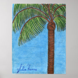 Palm Tree-Poster van Julia Hanna Poster