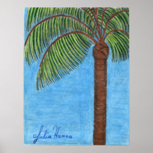 Palm Tree-Poster van Julia Hanna Poster