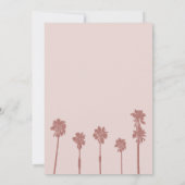 Palm Tree Romance Suite Bruiloft Kaart (Achterkant)