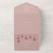 Palm Tree Romance Wedding Suite All In One Uitnodiging (Buitenkant)