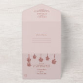 Palm Tree Romance Wedding Suite All In One Uitnodiging (Buitenkant)