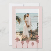 Palm Tree Romance Wedding Suite Sla de datum op Save The Date (Achterkant)