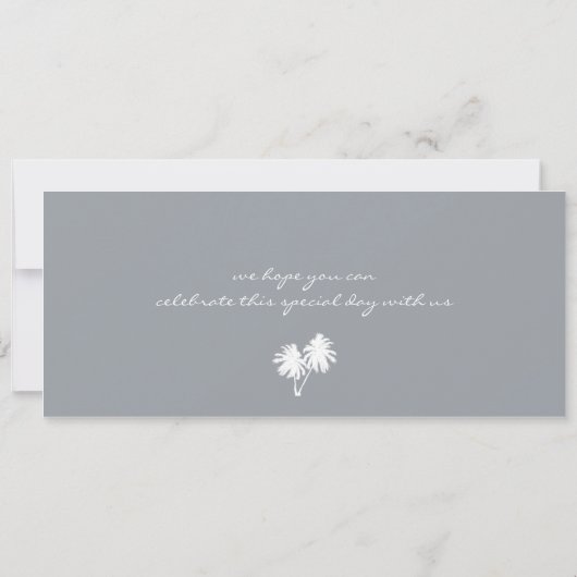 Palm Tree Save the Date Boarding Pass Jamaïque (Dos)