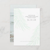 Palm Tree Save the Date Wedding Photo Card (Voorkant / Achterkant)