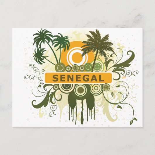Palm Tree Senegal Briefkaart (Voorkant)