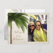 Palm Tree Serez-Vous Mon Invitation D'Épouse (Devant / Derrière)