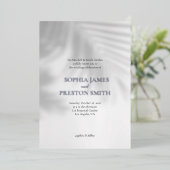 Palm Tree Shadow Mariage moderne Invitation avec h (Debout devant)