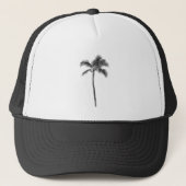 Palm Tree Shirt - Retro stijl Tropical Beach Trucker Pet (Voorkant)