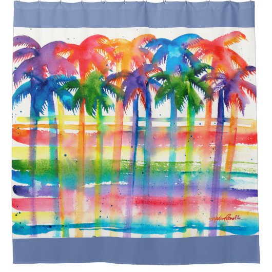 Palm Tree Shower Curtain Douchegordijn (Voorkant)