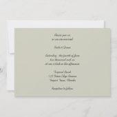 Palm Tree Silhouette Beach Wedding Kaart (Achterkant)