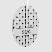 Palm Tree Silhouette Emplacement Motif Coastal Chi (devant)