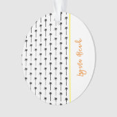 Palm Tree Silhouette Emplacement Motif Coastal Chi (devant)
