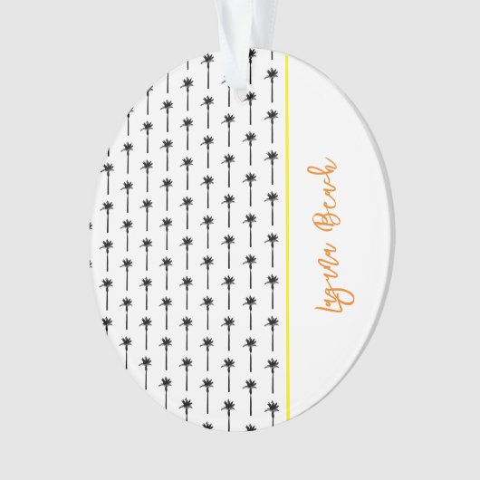 Palm Tree Silhouette Emplacement Motif Coastal Chi (devant)