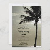 Palm Tree Silhouette Homecoming Dance Kaart (Voorkant)
