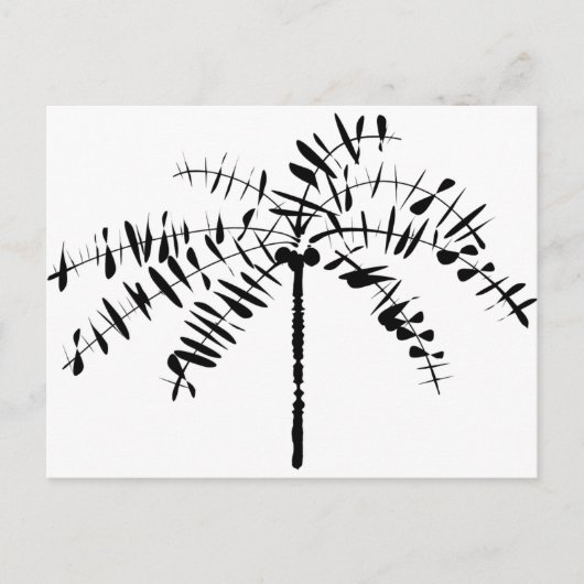 Palm Tree Sketch Briefkaart (Voorkant)