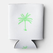 Palm Tree Sketch Green Blikjeskoeler (Voorkant)