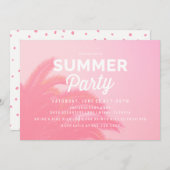 Palm Tree Summer Party Uitnodigingen (Voorkant / Achterkant)