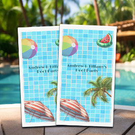Palm Tree Sun Paraplu Beach Ball Pool Party Servet